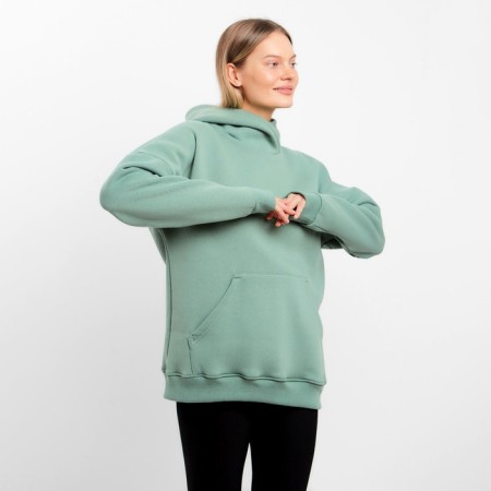 Huds with a hood is launched, olive color, size 46-1