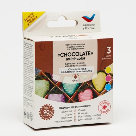 A set of food dyes Kreda Bio Chocolate, 3 pcs-4