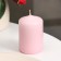 Candle - cylinder, 4 × 6 cm, 9 hours, light pink