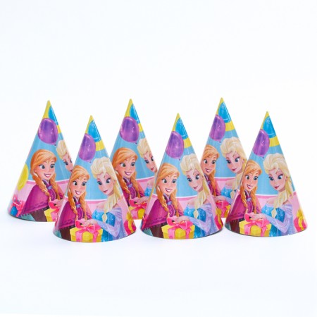 A set of paper utensils, on 6 people "Happy Birthday!", Cold heart-4