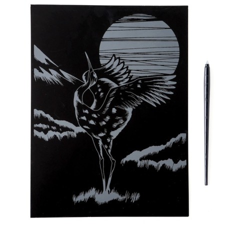 Scretching 18 × 24 cm, animals "Crane"-2