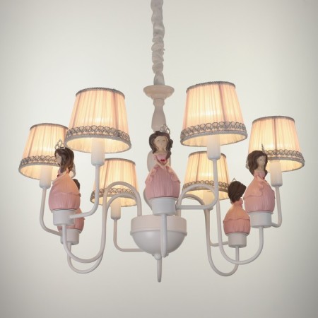 Chandelier 2171/6 E14 40W white-pink 60x55x70 cm Bayerlux-1