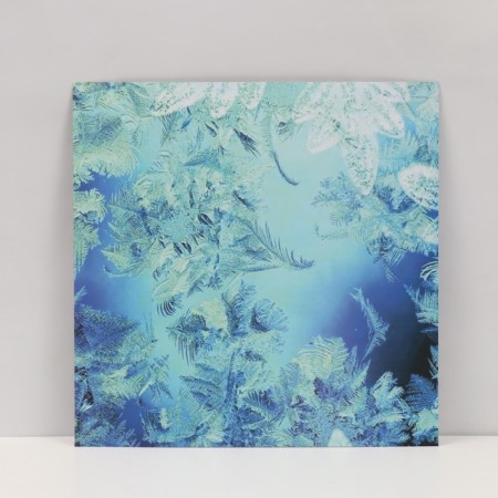 Photophone bilateral cardboard density 350 g "Frosty pattern and orange" 50x50 cm-3