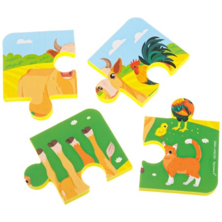 Soft puzzle for kids "Animals of the World", 16 details, crumb I-17