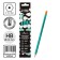 Chernographic pencil (simple) Hb, calligrata, with an eraser, sharpened, plastic, hexagonal, green