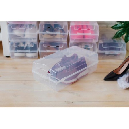 Box for storing shoes "Renome", 38 × 20.5 × 13 cm, transparent color