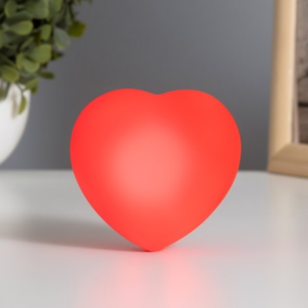 Night Plastic "Heart" 2W LED red 3.5x8x7cm 4301208-1