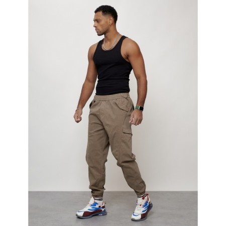 Cargo jeans men, size 54, beige color