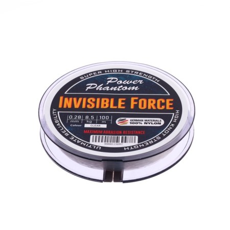 Power Phantom Invisible Force Clear fishing line, diameter 0.28 mm, test 8.5 kg, 100 m-1