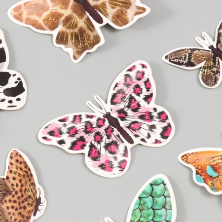 Butterflies cardboard "animal skins" set 12 pcs h = 4-10 cm-5
