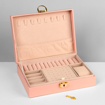 Steam for jewelry "Casket" 1 tier, 17 × 23 × 6.5 cm, pink color-7
