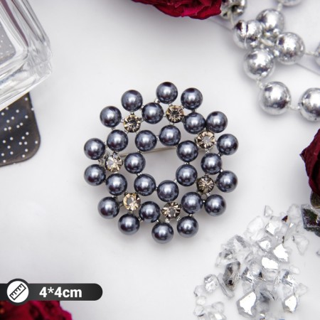 Book "Beads" mini, gray color in silver