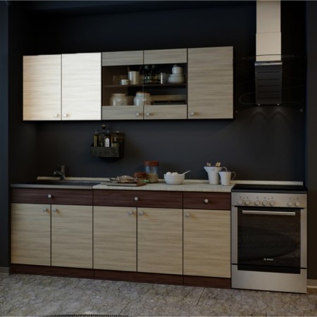 Hinged cabinet, 600 × 626 × 290 ash shimo dark/ash shimo bright-4