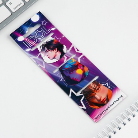 Magnetic bookmarks 3 pcs on the Idolas substrate-1