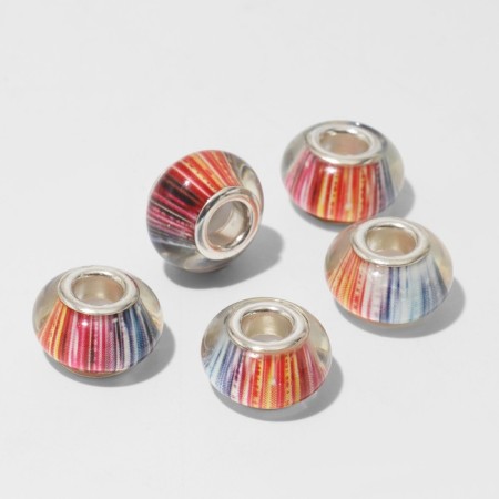 Bead "strokes", colored in silver
