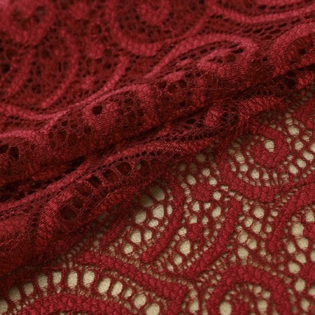 Lace elastic fabric, 180 mm × 2.7 ± 0.5 m, burgundy color-2