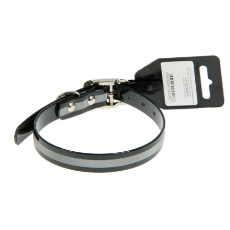 Biotan collar with a reflective strip, 26-35 x 1.5 cm, black