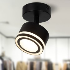 Lamp wall-flowing spot ERA OL52 BK, 83x83x125 mm, IP20, GX53, 15W, black color black