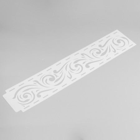 Stencil of border plastic "curls" 60x12 cm-4