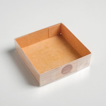 Confectionery packaging, boxing box with PVC lid, “only for you”, 12 x 12 x 3.5 cm-1