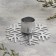 Snowflake Snowman Metal for one candle, 8.5x2.7 cm, chrome