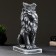 Piggy bank "Leo with the crown" Gray stone, 19x14x35cm
