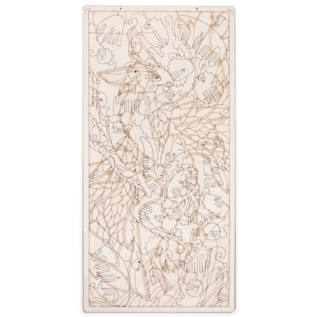 Wooden designer 3 in 1 "Dragon", puzzle, coloring, toy-3