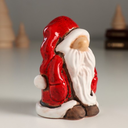 Souvenir Ceramics "Santa Claus in red with a large nose" 5.9x6.2x8.8 cm-1