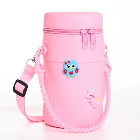 Bag's bag on lightning, stickers mix, pink color