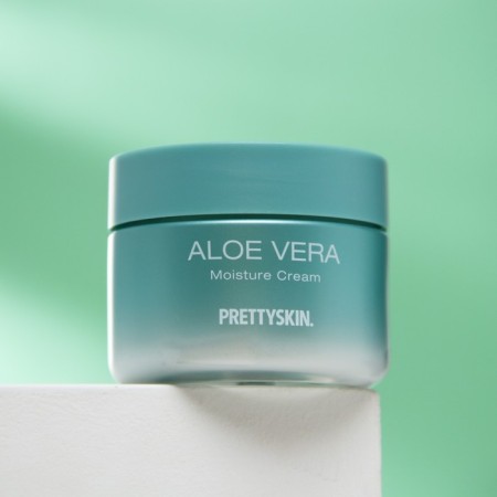 Moisturizing face cream with aloe vera for normal and prone to dry skin "Prettyskin", 60 ml-1