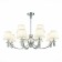 Suspended EVOLUCE lamp. Sle111303-12. Monza. 12x40 watts, E14, 96x96x36.5 cm, chromium color