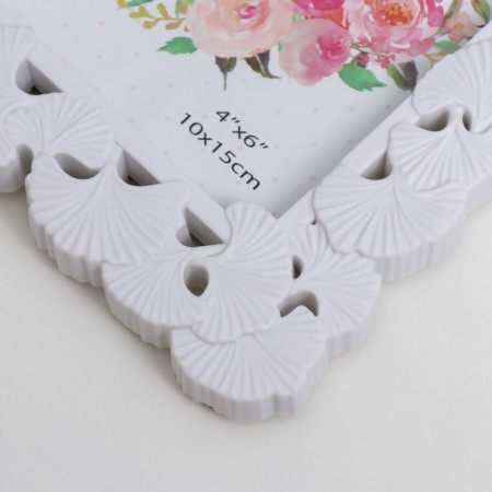Photo frame plastic 10x15 cm "Leaves-faith" white 20x14.5 cm-2