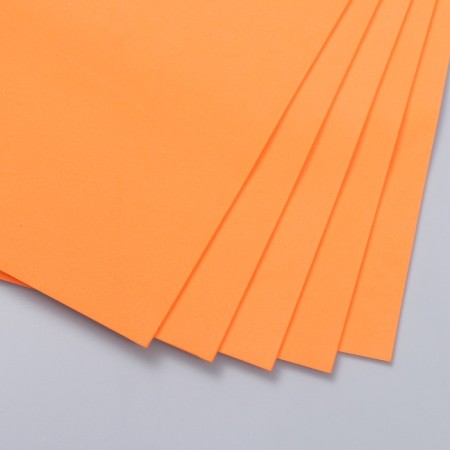 Foamiran "Orange" 2 mm (set of 5 sheets) A4 format format-2