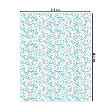 The tablecloth "Field of hearts", rectangular, Saten, size 145x180 cm-1