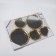 Bamboo wall mirrors, set - 5 pcs, D mirror surface 20.5/13 cm, golden color