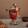 Samovar "Zhostovo on Red", glass, 3 l, electric