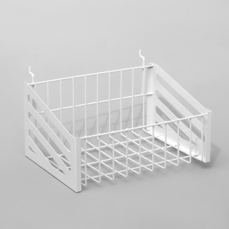 Basket 26 × 19 × 16 for perforation, white color-1