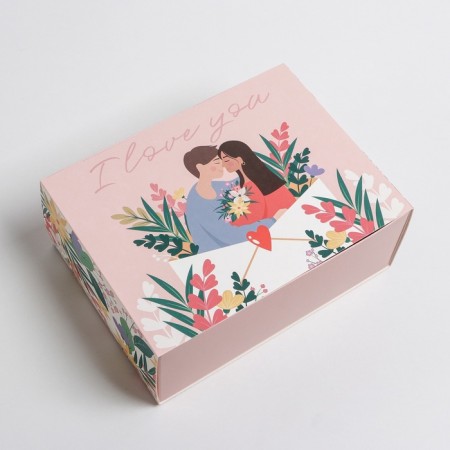 Gift folding box, packaging, "love", 20 x 15 x 8 cm-1