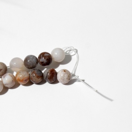 Beads on threads ball No. 6 “Pesopochnaya jasper”, 62 beads-1