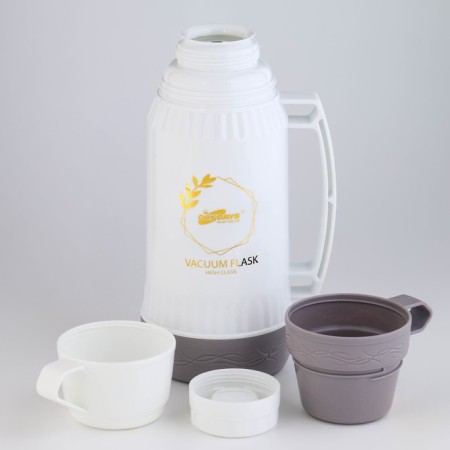 Thermos 1 l, with a glass flask, retains heat 12 hours, with a mug, 30 cm, mix-2