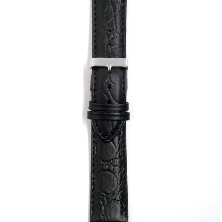 Watch strap, 20 mm, harness 75 mm, larynx 115 mm, genuine leather, black-2