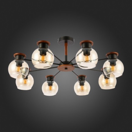 Ceiling EVOLUCE lamp. Sle108102-08. Rasco. 8x60 watts, E27, 78x78x35 cm, black color, dark tree-2