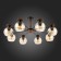 Ceiling EVOLUCE lamp. Sle108102-08. Rasco. 8x60 watts, E27, 78x78x35 cm, black color, dark tree