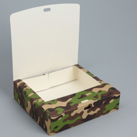 Gift folding box, packaging, "February 23", 20 x 18 x 5 cm-3