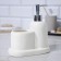 A dispenser for liquid soap with a glass "Lilac, 300 ml.