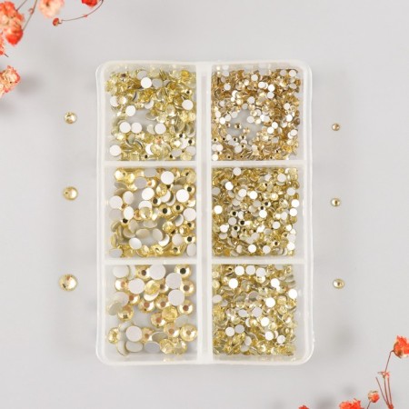 Decor for creativity Glass "Rhinas. Light yellow" d = 2-4.8 mm nr 1188 pcs 6x8x1.5 cm-1