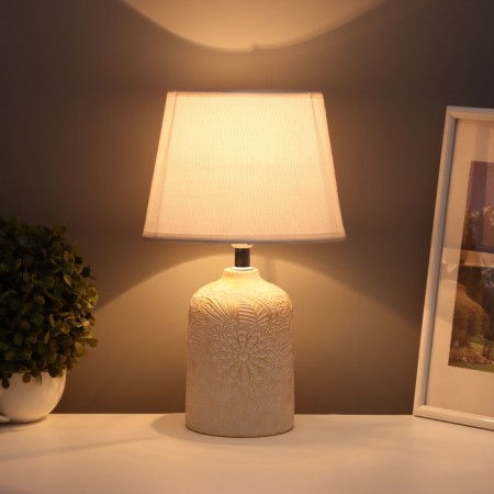 HELP LAMP "Flower Field" 1x40W E14 white/gold 20x20x34cm-1