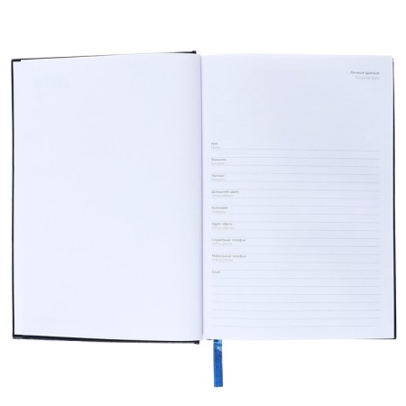 Dated diary 2024, A5, 176 sheets, Attomex.orion, Bumvinyl cover, Lasse, Blok 70 g/m2, blue-2