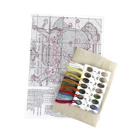 Embroidery set "Sweet output" 10 × 10 cm-4