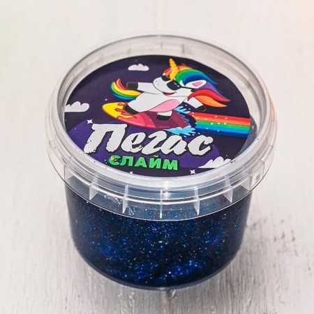 Slime "Pegas" holography, blue, 90 g-1